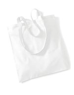 Westford Mill Baumwolltasche mit langen Tragegriffen, Natural 38 x 42 cm, WM101 – White