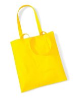 Westford Mill Baumwolltasche mit langen Tragegriffen, Natural 38 x 42 cm, WM101 – Yellow