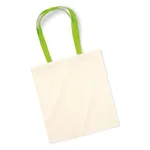 Westford Mill Baumwolltasche mit Kontrast-Henkeln, Natural/Black 38 x 42 cm, WM101C – Bild 3