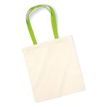 Westford Mill Baumwolltasche mit Kontrast-Henkeln, Natural/Black 38 x 42 cm, WM101C – Bild 3