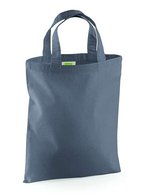 Westford Mill Baumwolltasche Mini 26x32,5 cm – Graphite Grey