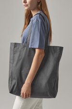 Westford Mill Baumwoll-Canvas Shopper mit Schultergurt, Natural 39 x 42 x 13 cm, WM108 – Bild 1