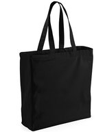 Westford Mill Baumwoll-Canvas Shopper mit Schultergurt – Black