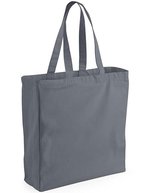 Westford Mill Baumwoll-Canvas Shopper mit Schultergurt – Graphite Grey