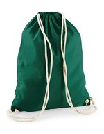 Westford Mill Baumwoll-Gymsac mit Kordelzug 12L – Bottle Green