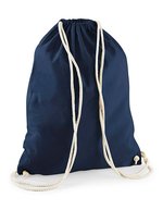 Westford Mill Baumwoll-Gymsac mit Kordelzug 12L, Natural 37 x 46 cm, WM110 – French Navy