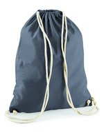 Westford Mill Baumwoll-Gymsac mit Kordelzug 12L, Natural 37 x 46 cm, WM110 – Graphite Grey