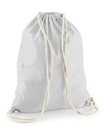 Westford Mill Baumwoll-Gymsac mit Kordelzug 12L, Natural 37 x 46 cm, WM110 – Light Grey