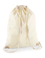 Westford Mill Baumwoll-Gymsac mit Kordelzug 12L – Natural