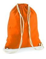 Westford Mill Baumwoll-Gymsac mit Kordelzug 12L, Natural 37 x 46 cm, WM110 – Orange