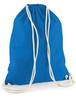 Westford Mill Baumwoll-Gymsac mit Kordelzug 12L, Natural 37 x 46 cm, WM110 – Sapphire Blue
