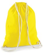 Westford Mill Baumwoll-Gymsac mit Kordelzug 12L, Natural 37 x 46 cm, WM110 – Yellow