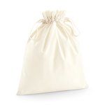 Westford Mill Sac en coton bio mit Kordelzug 8L, Natural XS (10 x 15 cm), WM118 – Bild 3