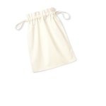 Westford Mill Sac en coton bio mit Kordelzug 8L, Natural XS (10 x 15 cm), WM118 – Bild 4