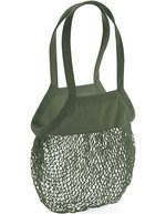 Westford Mill Bio-Baumwoll-Einkaufsnetz mit 10 Litern, Natural 38 x 41 cm, WM150 – Olive Green