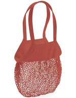 Westford Mill Bio-Baumwoll-Einkaufsnetz mit 10 Litern, Natural 38 x 41 cm, WM150 – Orange Rust