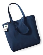 Westford Mill Bio-Baumwoll Shopper 32x35 cm, Natural 32 x 35 x 12 cm, WM180 – Marine