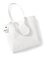 Westford Mill Bio-Baumwoll Shopper 32x35 cm, Natural 32 x 35 x 12 cm, WM180 – Blanc