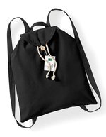 Westford Mill Bio-Baumwoll Rucksack mit Kordelzug – Black
