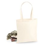 Westford Mill Baumwolltasche 38x42 cm, 10 Liter, Natural 38 x 42 cm, WM201 – Bild 4