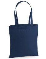 Westford Mill Baumwolltasche 38x42 cm, 10 Liter, Natural 38 x 42 cm, WM201 – French Navy