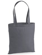 Westford Mill Baumwolltasche 38x42 cm, 10 Liter, Natural 38 x 42 cm, WM201 – Graphite Grey