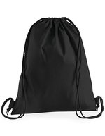 Westford Mill Baumwoll Gymsac mit Kordelzugverschluss – Black