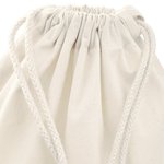 Westford Mill Baumwolltasche mit Kordelzugverschluss, Natural S (23 x 34 cm), WM216 – Bild 4