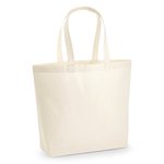 Westford Mill Baumwoll-Maxi-Tasche 18 Liter, schwarz, Natural 35 x 39 x 13.5 cm, WM225 – Bild 3