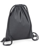 Westford Mill Bio-Baumwoll Gymsac mit Kordelzug, Natural 37 x 46 cm, WM260 – Graphite Gris