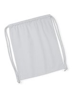 Westford Mill Bio-Baumwoll Gymsac mit Kordelzug, Natural 37 x 46 cm, WM260 – Gris clair