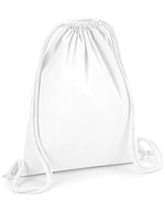 Westford Mill Bio-Baumwoll Gymsac mit Kordelzug, Natural 37 x 46 cm, WM260 – Blanc
