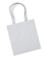 Westford Mill Bio-Baumwolltasche mit Druckoberfläche, Natural 38 x 42 cm, WM261 – Light Grey