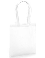 Westford Mill Bio-Baumwolltasche mit Druckoberfläche, Natural 38 x 42 cm, WM261 – White