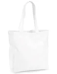 Westford Mill Bio-Baumwoll Maxi Tasche 18 Liter, Black 35 x 39 x 13.5 cm, WM265 – White
