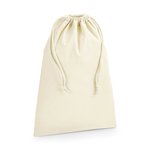 Westford Mill Organic Cotton Bag mit Kordelzugverschluss, Natural XS (14 x 20.5 cm), WM266 – Bild 3