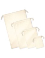 Westford Mill Bio-Baumwolltasche mit Kordelzugverschluss – Natural