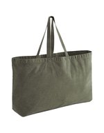 Garment Dyed Oversized Tote Bag – Vintage Moss