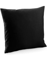 Westford Mill Fairtrade Baumwoll-Kissenbezug mit Reißverschluss – Black