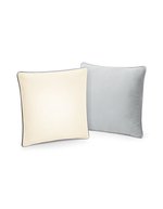 Westford Mill Fairtrade Baumwoll-Kissenbezug mit Paspelierung – Natural/Light Grey