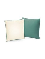 Westford Mill Fairtrade Baumwoll-Kissenbezug mit Paspelierung – Natural/Sage Green
