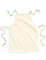Westford Mill Fairtrade Baumwoll-Latzschürze mit Bindeband, Natural 45 x 60 cm, WM362 – Natural/Pistachio
