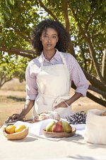 Westford Mill Fairtrade Baumwoll-Bib Apron with Pocket, Natural 70 x 93 cm, WM364 – Bild 1