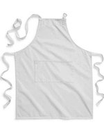 Westford Mill Fairtrade Baumwoll-Bib Apron with Pocket, Natural 70 x 93 cm, WM364 – Light Grey