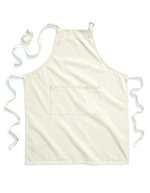 Westford Mill Fairtrade Baumwoll-Bib Apron with Pocket, Natural 70 x 93 cm, WM364 – Natural