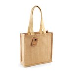 Westford Mill Handgewebte Jutetasche mit Baumwollgriffen, Natural 30 x 30 x 12 cm, WM406 – Bild 3