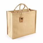 Westford Mill Jute Jumbo Shopper with Cotton Handles, Natural 45 x 39 x 21 cm, WM408 – image 4