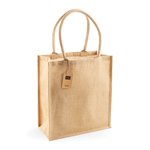 Westford Mill Baumwoll-Jute Shopper mit Tragegriffen, Natural 36 x 41 x 17 cm, WM409 – Bild 3