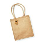 Westford Mill Baumwoll-Jute Shopper mit Tragegriffen, Natural 36 x 41 x 17 cm, WM409 – Bild 7
