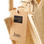 Westford Mill Jute Geschenktasche mit Baumwollgriffen, Natural 20 x 20 x 12 cm, WM411 – Bild 4